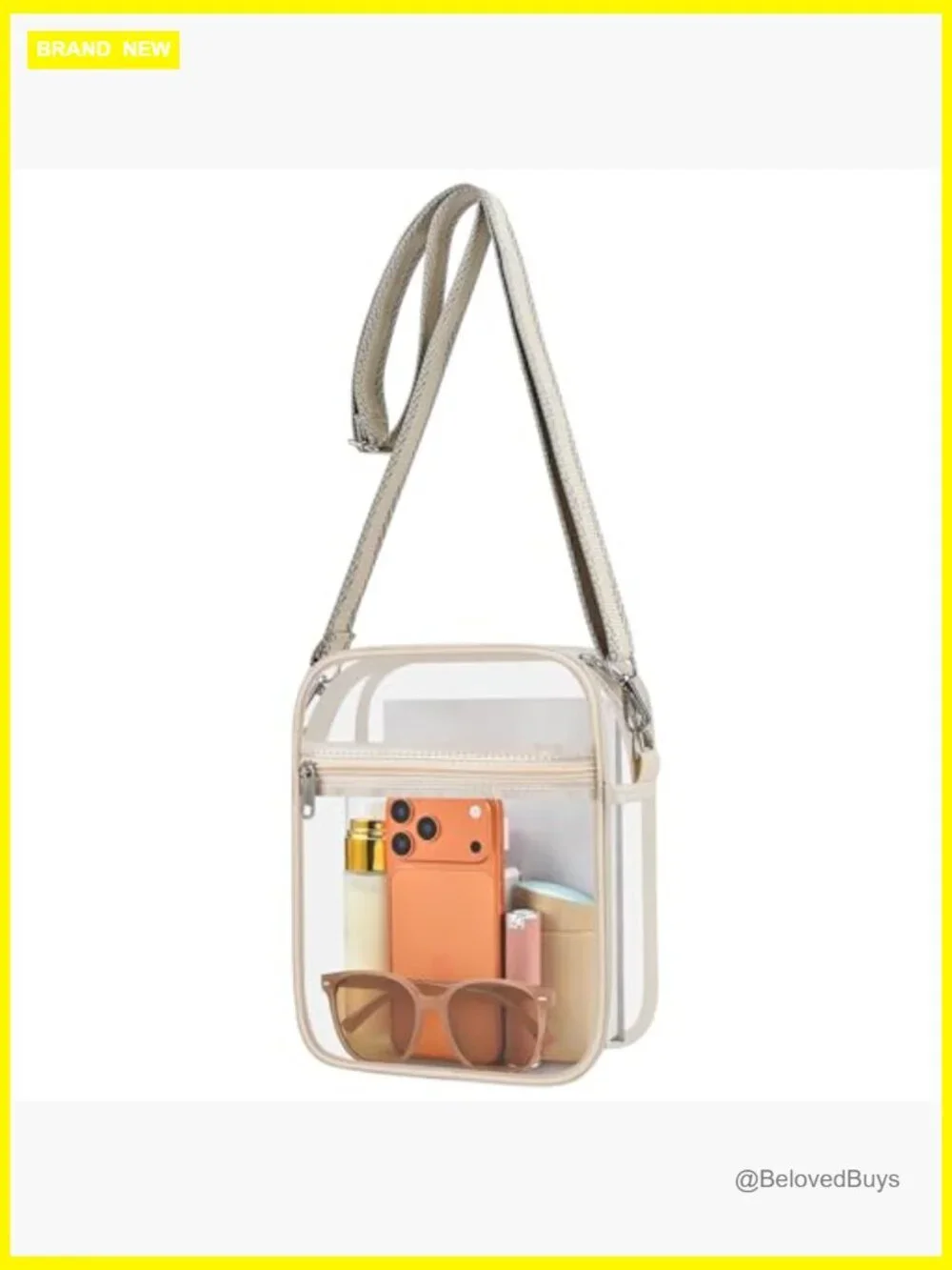 Clear Crossbody Bag Stadium Approved Concert Handbag Purse Unisex Messenger